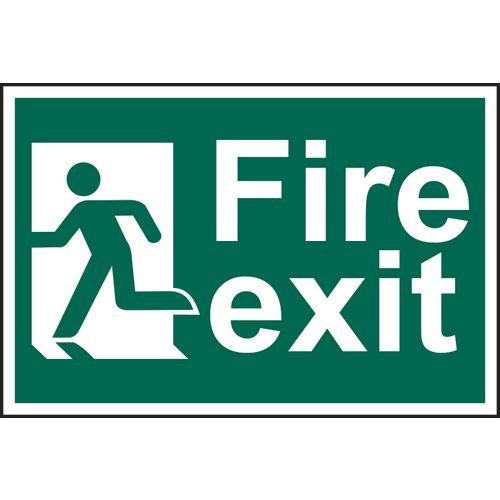 Fire Exit Man Running Left - Sapp (300 X 200mm)