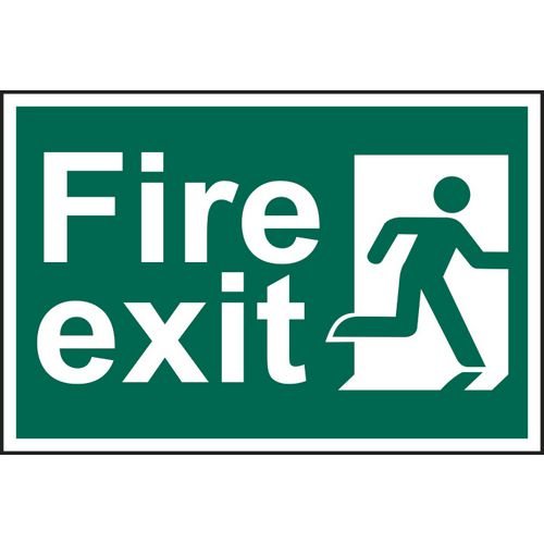 Fire Exit Man Running Right - Sapp (300 X 200mm)