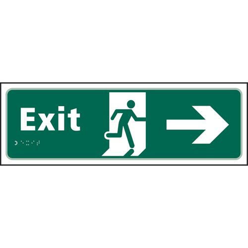 Exit Man Running Arrow Right - Taktyle (450 X 150mm)