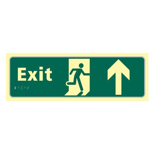 Exit Man Running Arrow Up - Taktyleph (450 X 150mm)