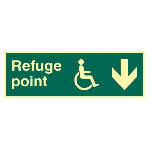 Refuge Point Arrow Down - Pho (450 X 150mm)