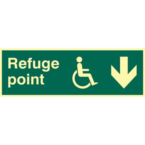 Refuge Point Arrow Down - Phs (450 X 150mm)