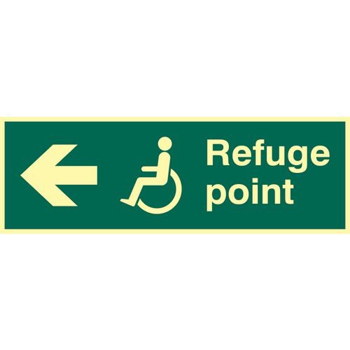 Refuge Point Arrow Left- Phs (450 X 150mm)