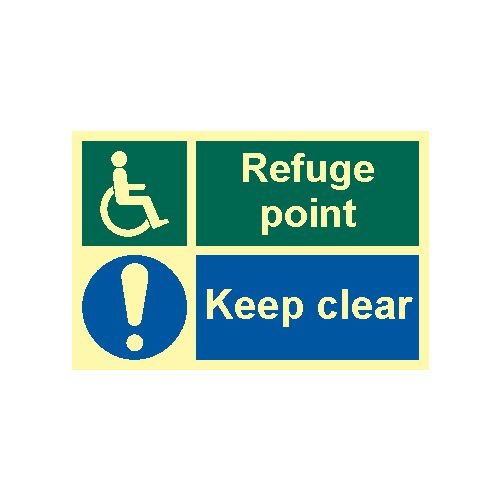 Refuge Point Keep Clear- Phs (300 X 200mm)