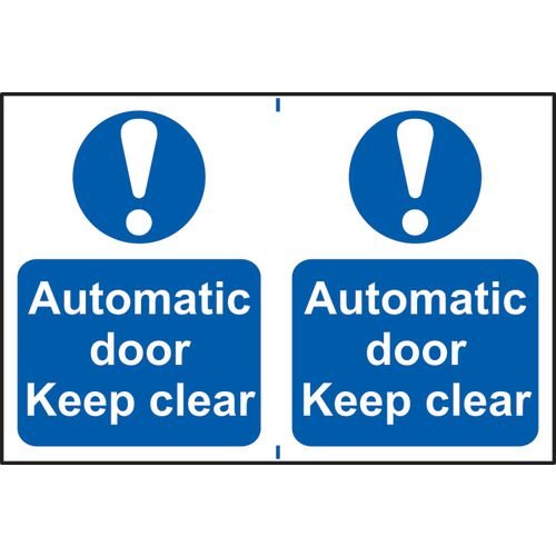 Automatic Door Keep Clear - Sapp (300 X 200mm)