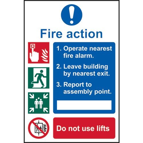 Fire Action Procedure - Sapp (200 X 300mm)