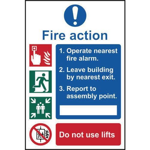 Fire Action Procedure - Sav (200 X 300mm)