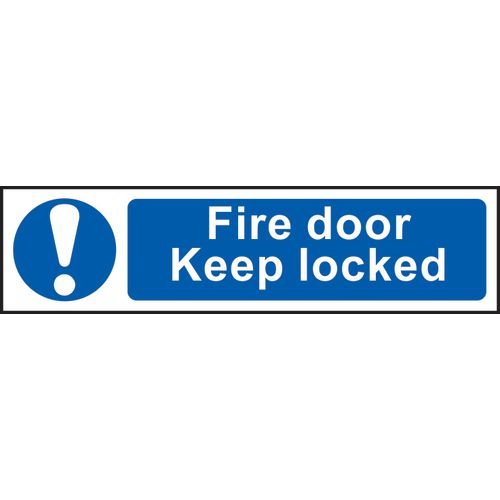 Fire Door Keep Locked - Sapp (200 X 50mm)