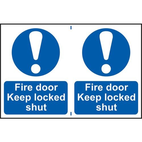 Fire Door Keep Locked Shut - Sapp (150 X 200mm) Pack Of 2