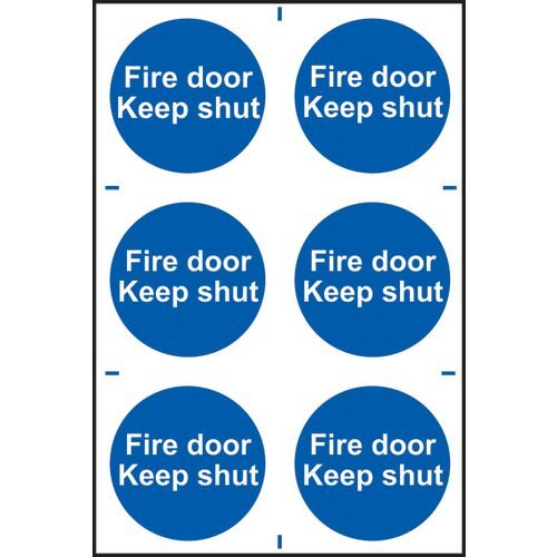 Fire Door Keep Shut Sapp (100 X 100mm) Pack Of 6