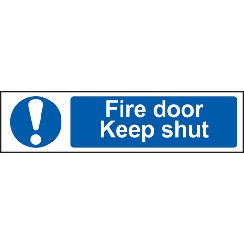 Fire Door Keep Shut - Sapp (200 X 50mm)