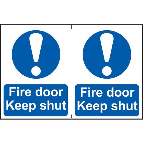 Fire Door Keep Shut Sapp (150 X 200mm) Pack Of 2