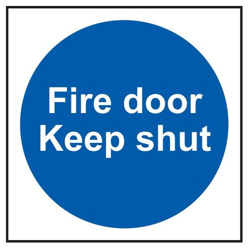 Fire Door Keep Shut (Multipack Of 10) - Sapp (100 X 100mm)