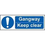 Gangway Keep Clear- 1.2 mm Recyclable Pp (600 X 200 Mm)