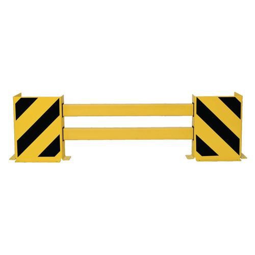 Racking end frame protectors with side protection and polypropylene rails