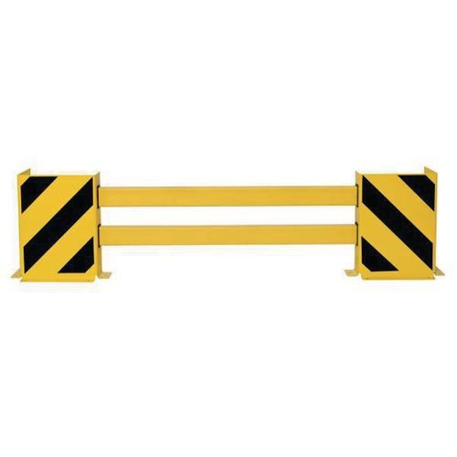 Racking end frame protectors with side protection and polypropylene rails