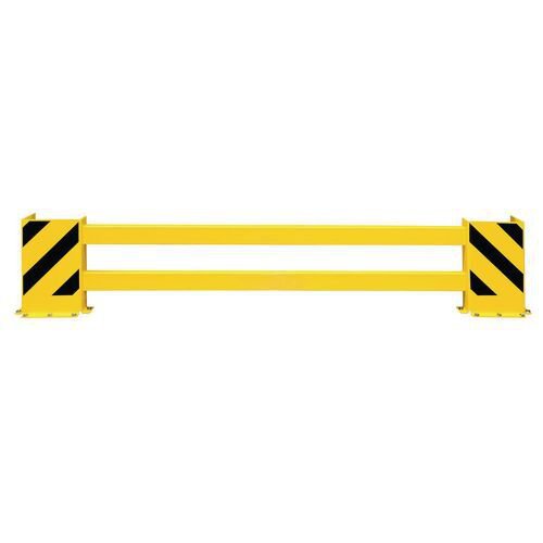 Racking end frame protectors with side protection and polypropylene rails