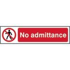 No Admittance - Sapp (200 X 50 Mm)