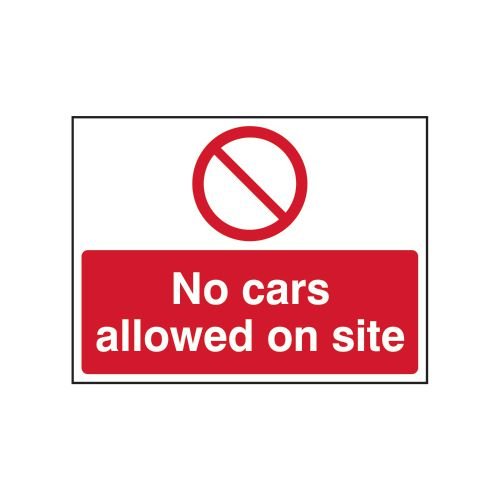 No Cars Allowed On Site - 1.2mm Recyclable Pp (600 X 450mm)