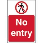 No Entry - 1.2 mm Recyclable Pp (200 X 300 Mm)