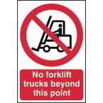 No Forklift Trucks Beyondthis Point - Sapp (200 X 300 Mm)