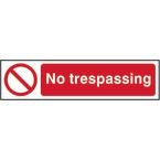 No Trespassing - Sapp (200 X 50 Mm)