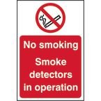 No Smoking Smoke Detectorsin Operation - Sav (200 X 300 Mm)