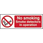 No Smoking Smoke Detectorsin Operation - Sav (300 X 100 Mm)