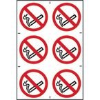 No Smoking Symbolssapp (100 X 100 Mm) Pakc of 6