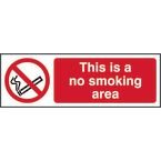 This Is A No Smokingarea - Sav (300 X 100 Mm)