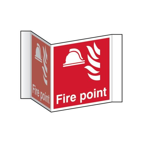 Fire Point (Projection Sign) - 1.2mm Recyclable Pp (200mm Face)