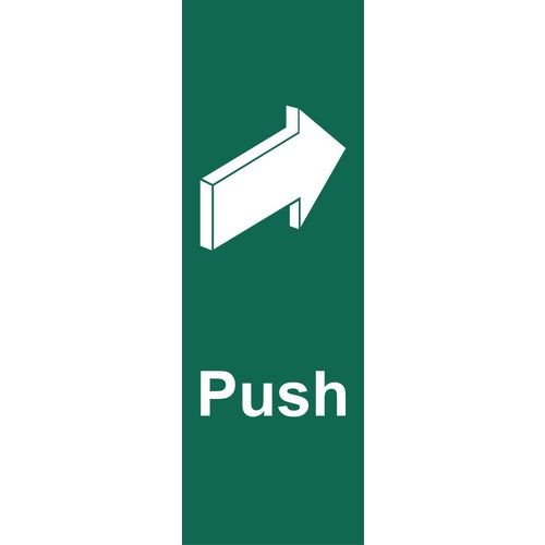Push (Arrow Right) Sav (50mm X 150mm)