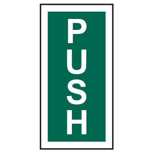 Push (Vertical) - 1.2mm Recyclable Pp (75 X 150mm)