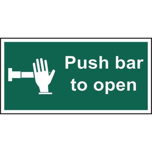 Push Bar To Open - Sav (300 X 150mm)
