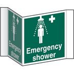 Emergency Shower (projectionsign) - 1.2 mm Recyclable Pp (200 mm Face)