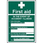 First Aid in The Eventof An Accident - Sav (200 X 300 Mm)