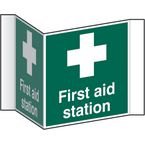 First Aid Station (projectionsign) - 1.2 mm Recyclable Pp (200 mm Face)