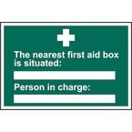 The Nearest First Aid Box Is Situated:person in Charge: - Sapp (300 X 200 Mm)