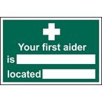 Your First Aider Is:located: - Sapp (300 X 200 Mm)