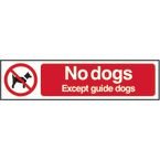 No Dogs Except Guidedogs - Sapp (200 X 50 Mm)