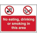 No Eating, No Drinking,no Smoking - Sav (600 X 450 Mm)