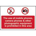 The Use of Mobile Phones...prohibited in This Area - Sapp (300 X 200 Mm)