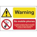 Warning No Mobile Phonesit Is Against... - Sav (150 X 100 Mm)