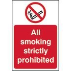 All Smoking Strictlyprohibited - 1.2 mm Recyclable Pp (200 X 300 Mm)