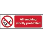 All Smoking Strictlyprohibited - Sav (300 X 100 Mm)