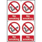 No Smoking - Sappno Smoking - Sapp (100 X 150 Mm) Pack of 4