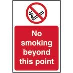 No Smoking Beyond Thispoint - Sav (400 X 600 Mm)