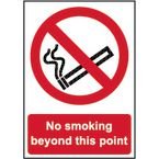 No Smoking Beyond Thispoint Sav (148 mm X 210 Mm)