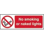 No Smoking Or Nakedlights - Sav (300 X 100 Mm)