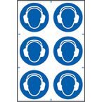 Ear Protection Symbolssapp (100 X 100 Mm) Pack of 6